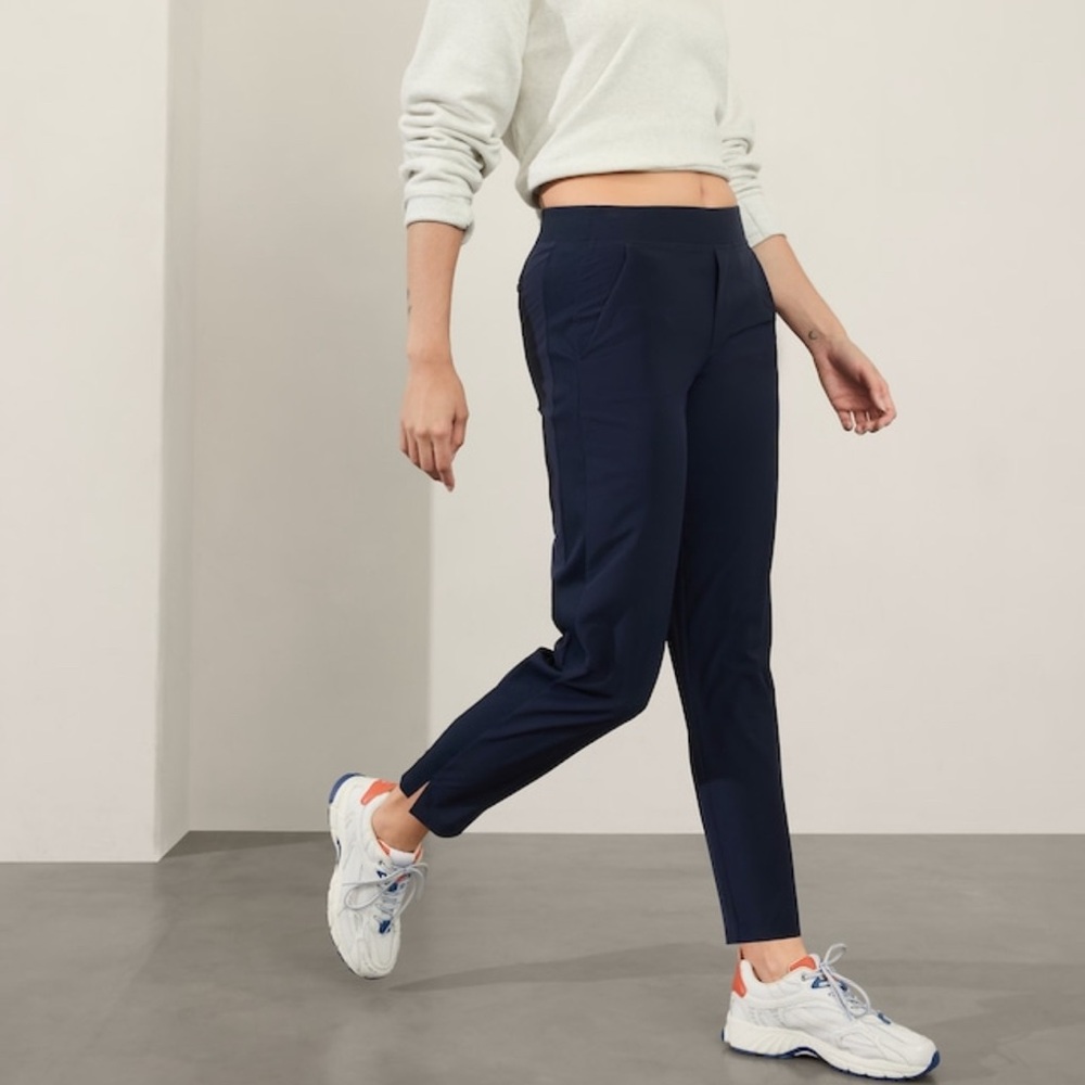 Athleta Brooklyn Mid Rise Ankle Pant, Brand New 2P, Navy blue